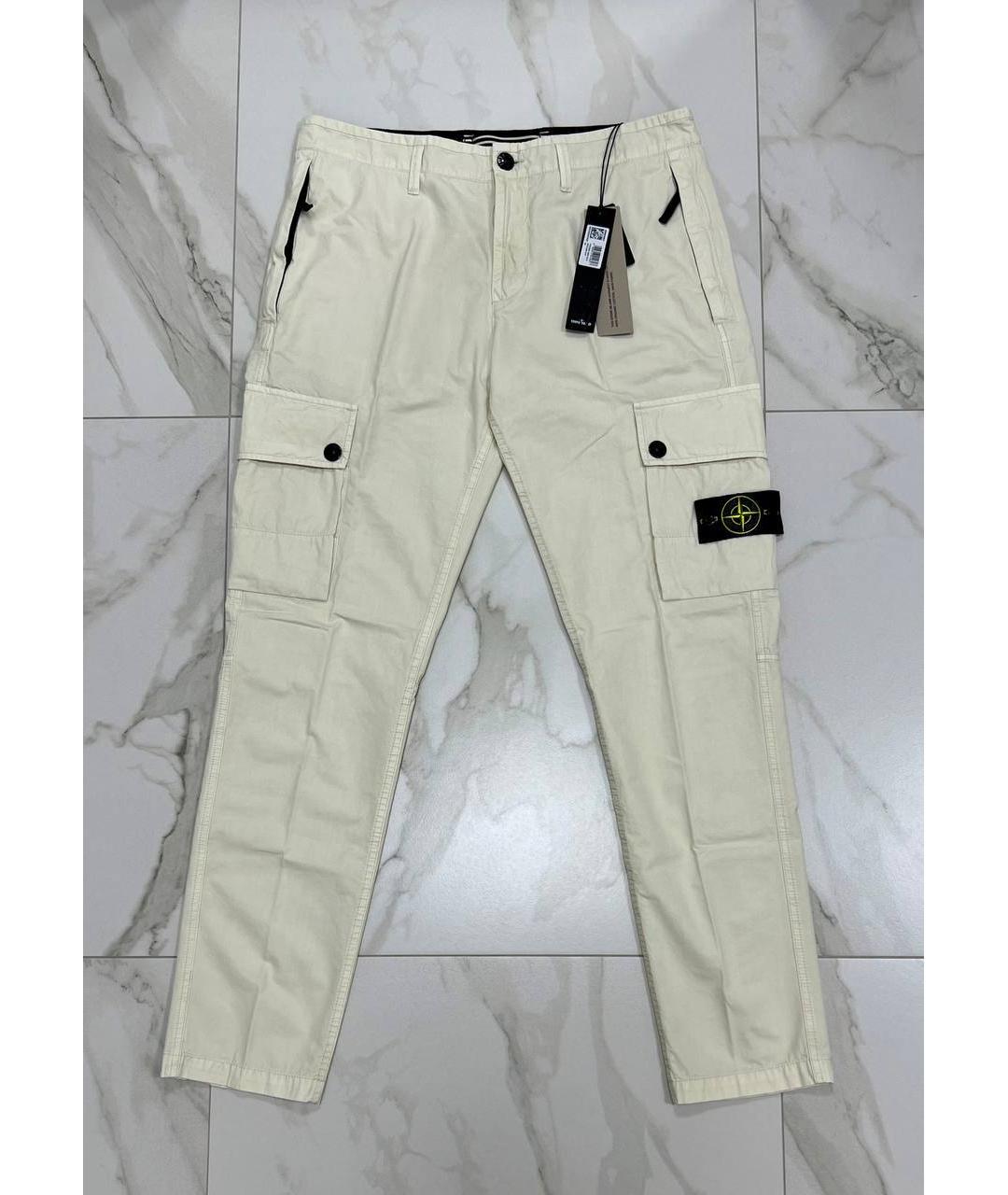 STONE ISLAND Бежевые повседневные брюки, фото 9