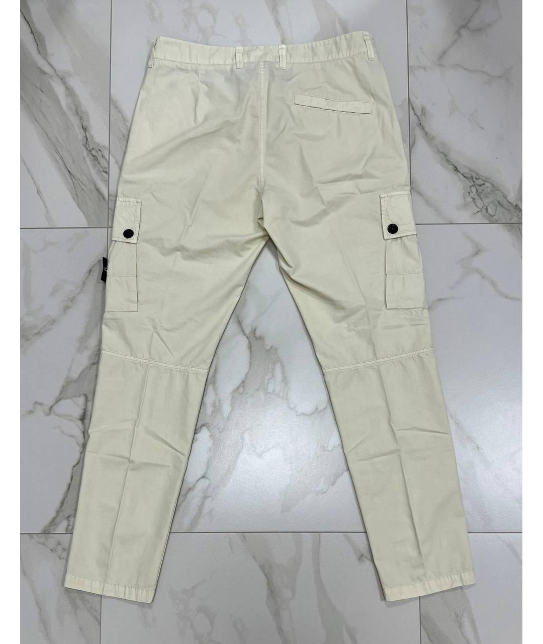 STONE ISLAND Бежевые повседневные брюки, фото 5