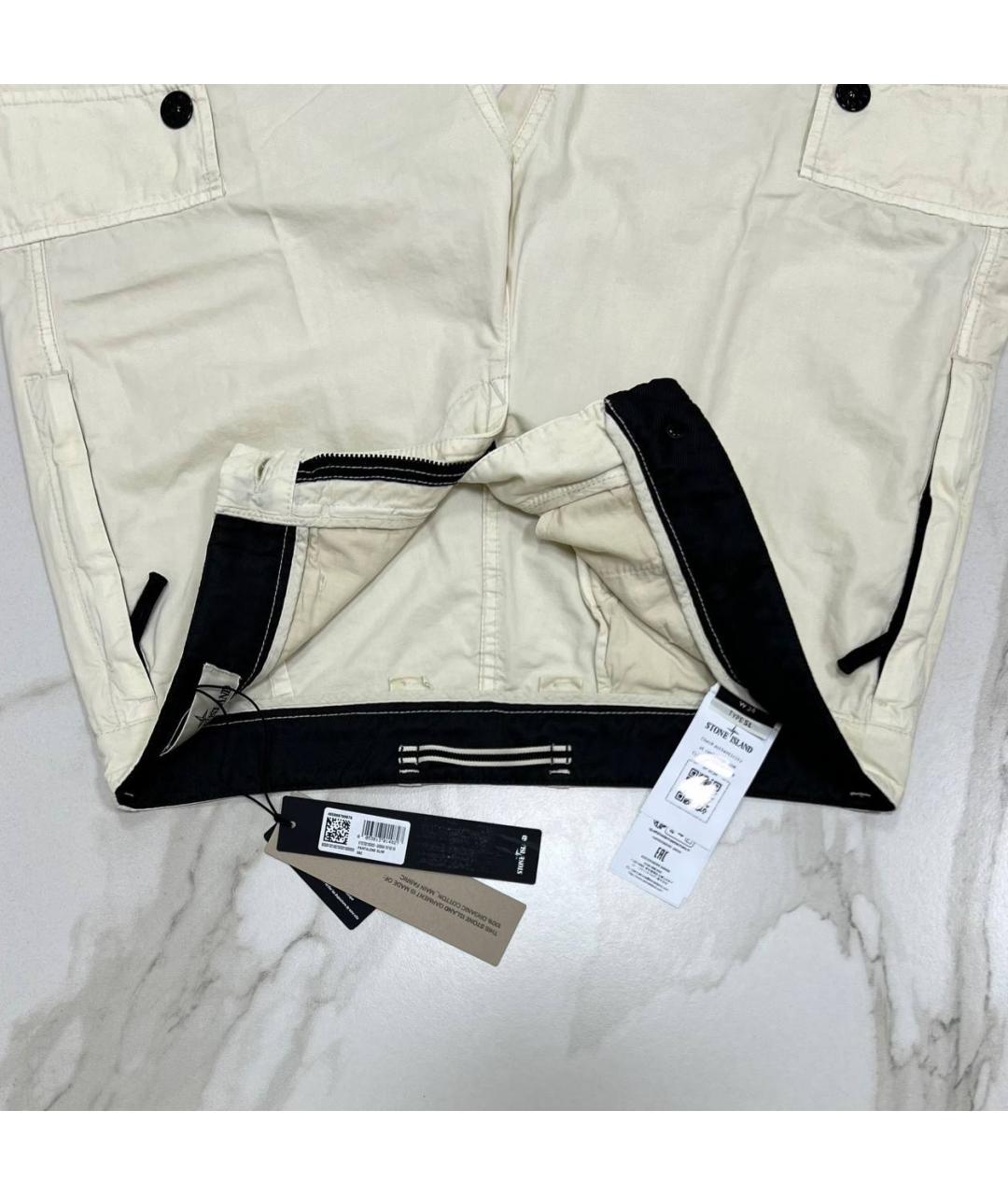 STONE ISLAND Бежевые повседневные брюки, фото 4