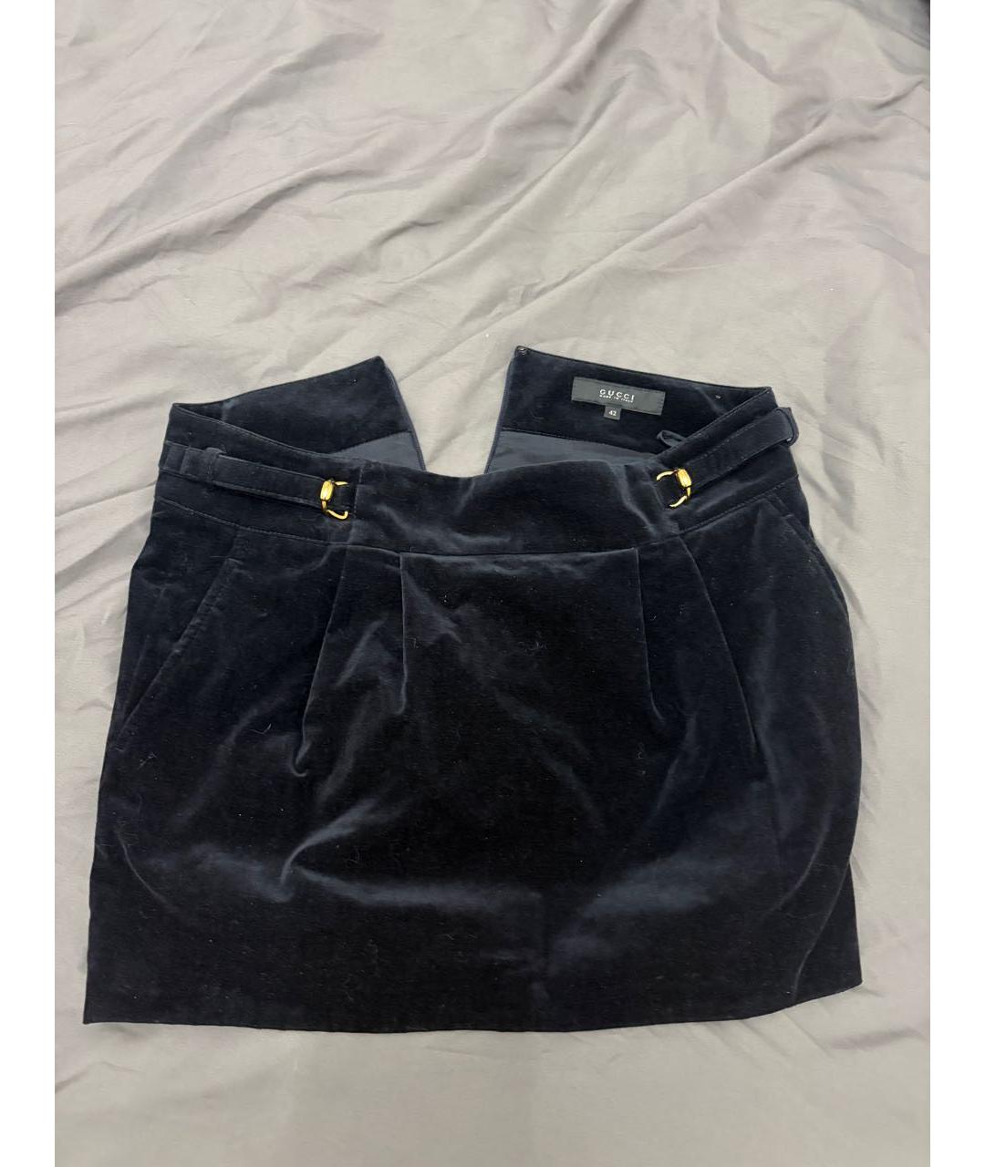 GUCCI Бордовая бархатная юбка мини, фото 4