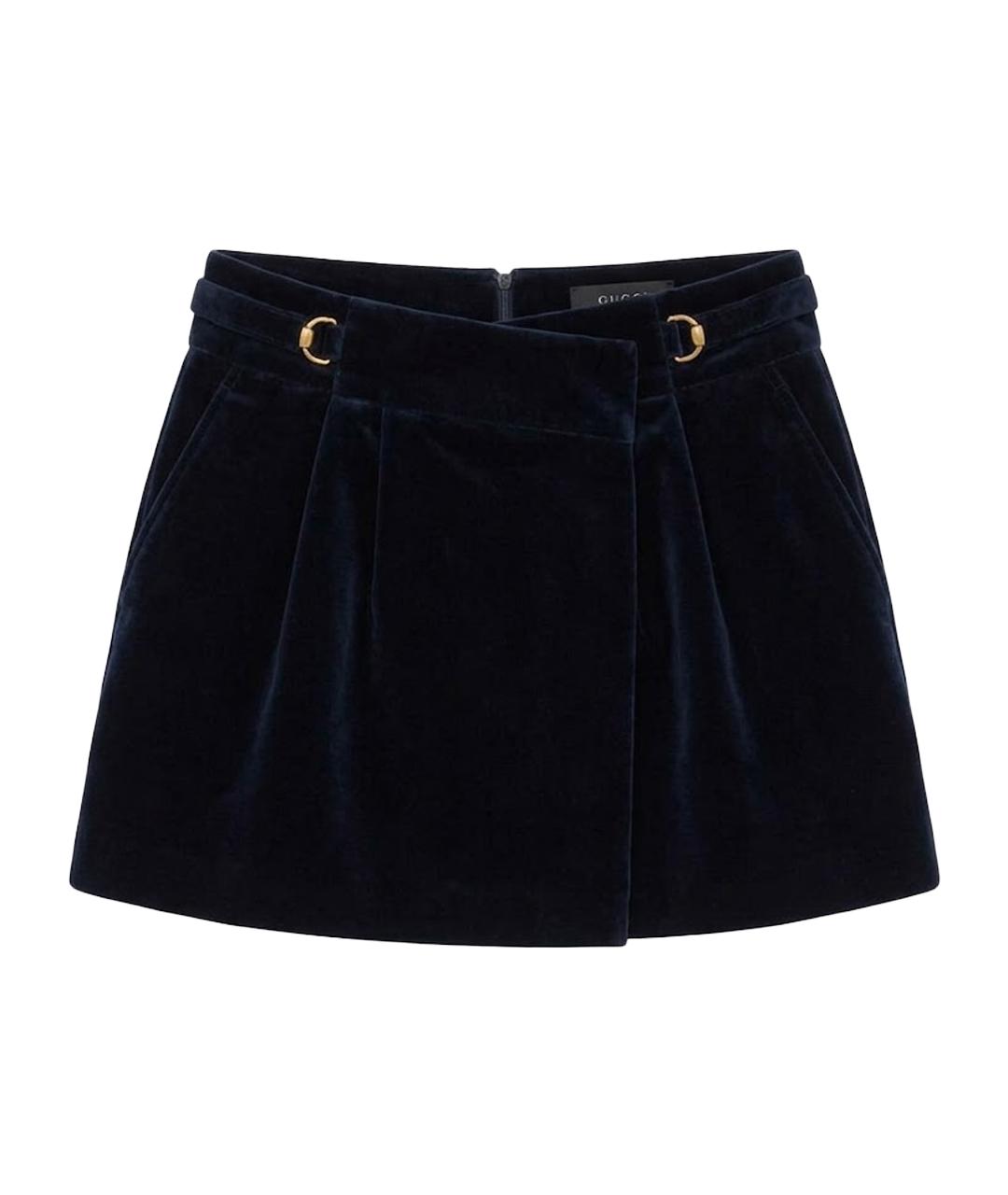 GUCCI Бордовая бархатная юбка мини, фото 1