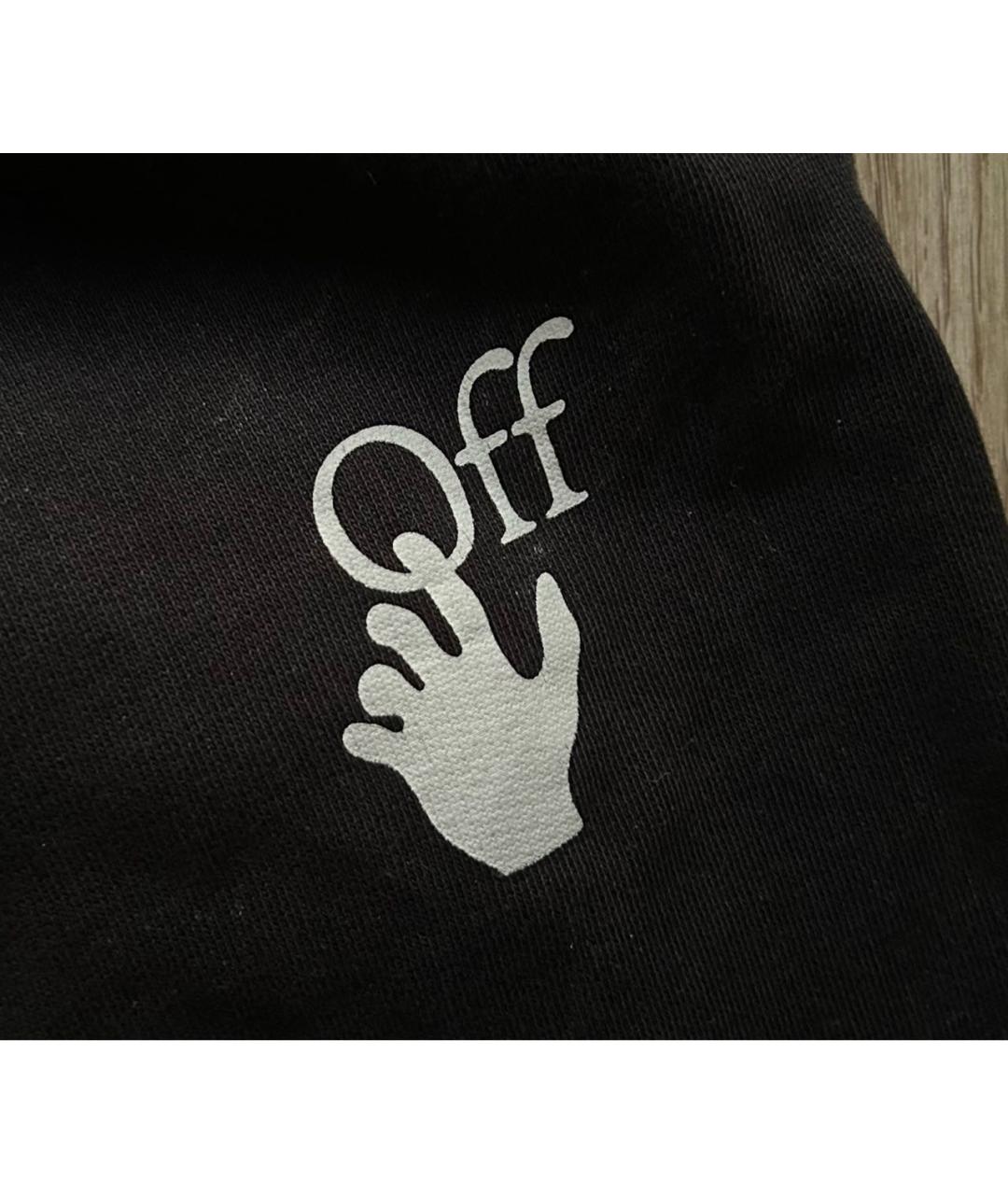 OFF-WHITE Черные хлопковые повседневные брюки, фото 4