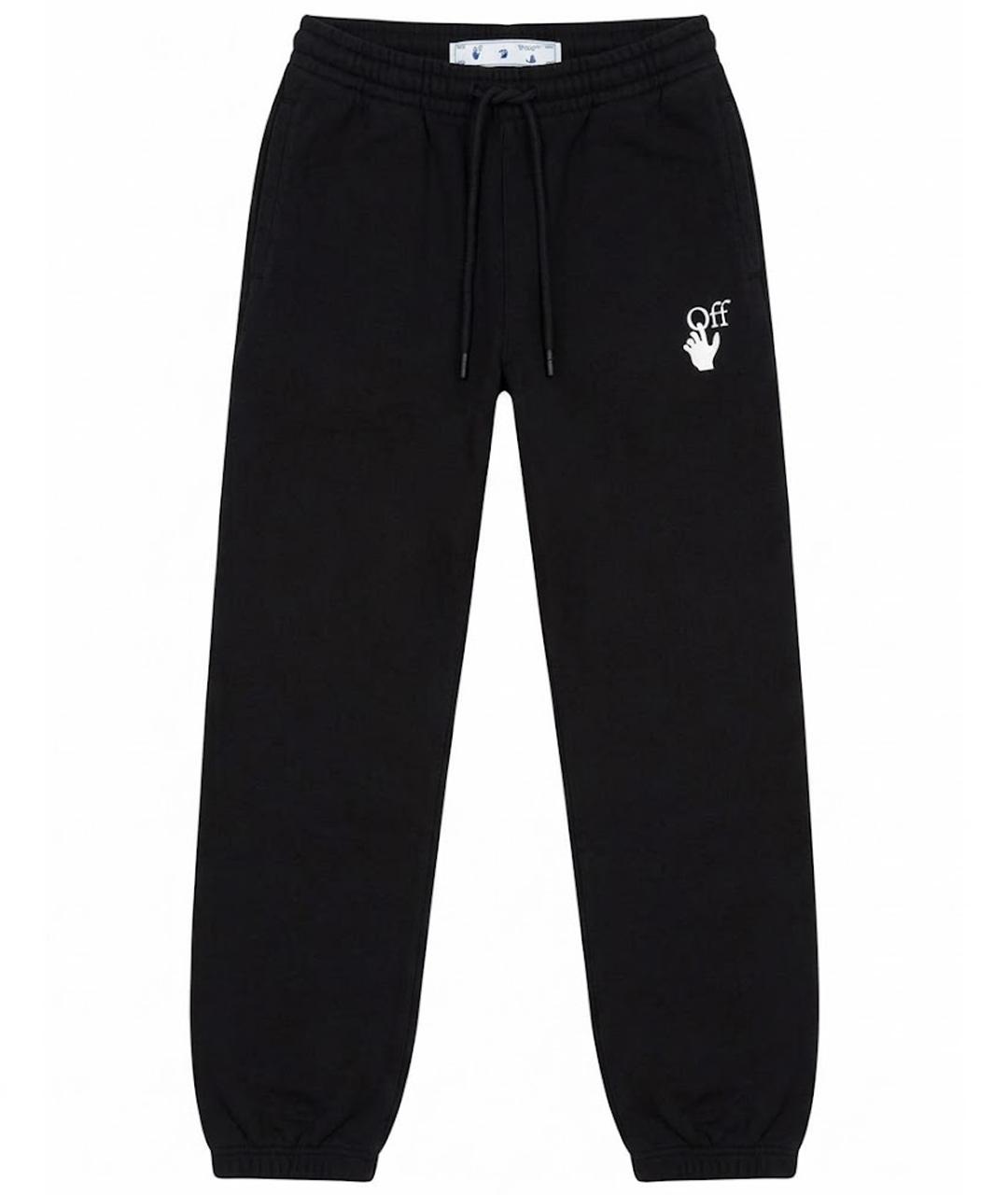 OFF-WHITE Черные хлопковые повседневные брюки, фото 1