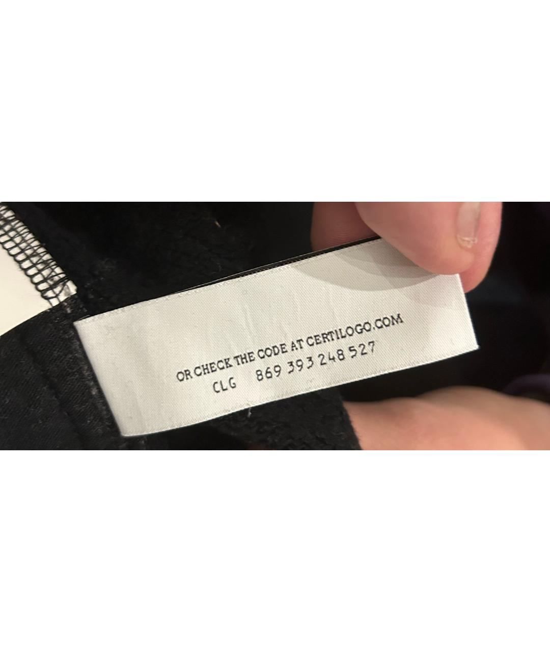 OFF-WHITE Черные хлопковые повседневные брюки, фото 6