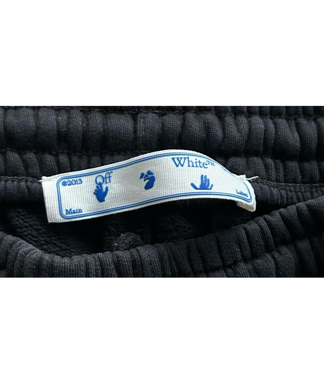 OFF-WHITE Черные хлопковые повседневные брюки, фото 3