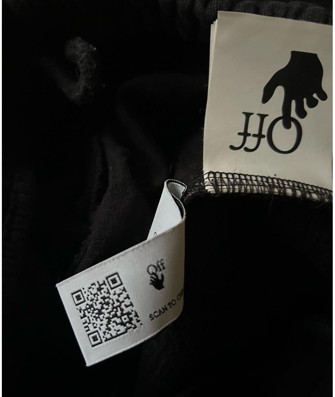 OFF-WHITE Черные хлопковые повседневные брюки, фото 5