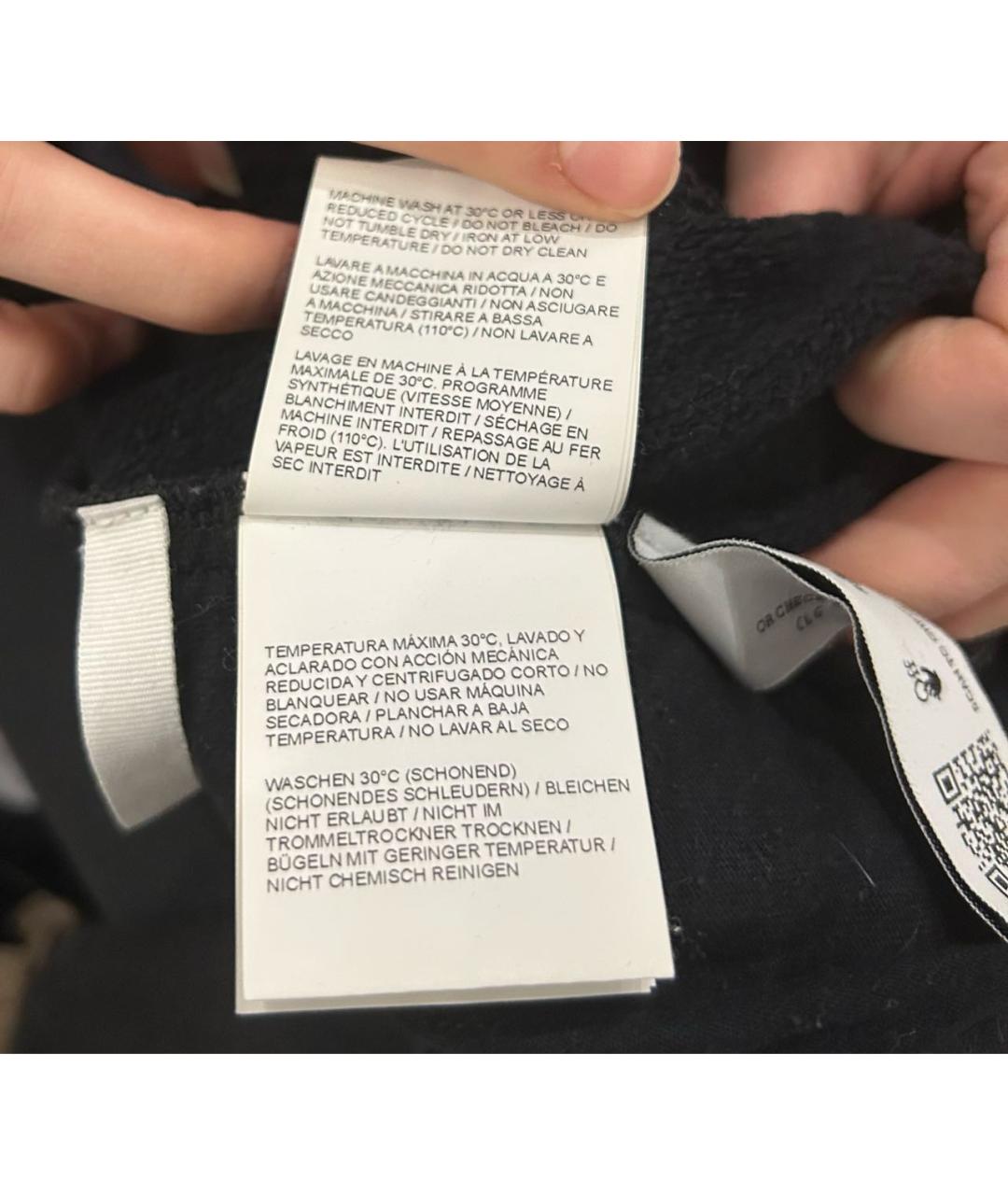 OFF-WHITE Черные хлопковые повседневные брюки, фото 7