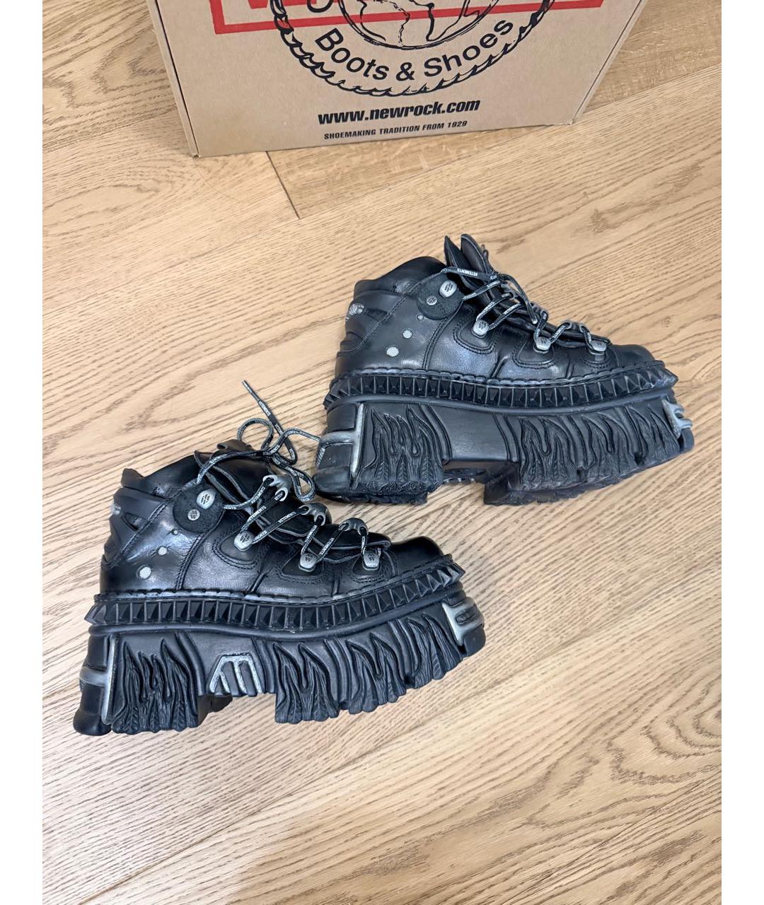 VETEMENTS Черные кожаные ботинки, фото 9