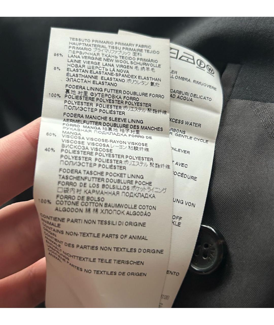 DSQUARED2 Черный шерстяной пиджак, фото 4