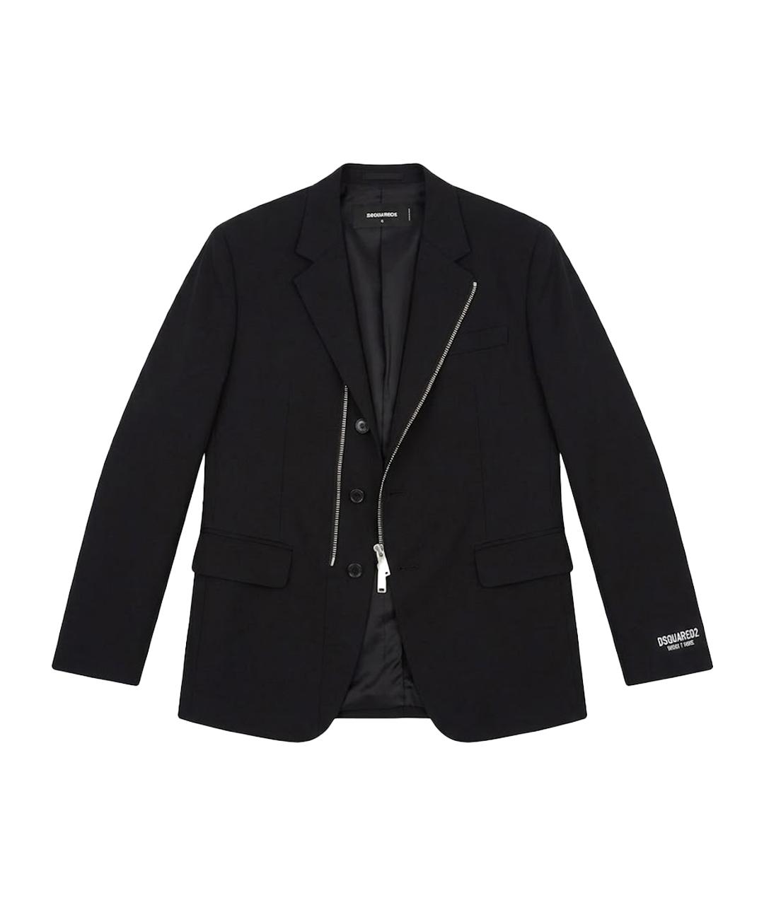 DSQUARED2 Черный шерстяной пиджак, фото 1