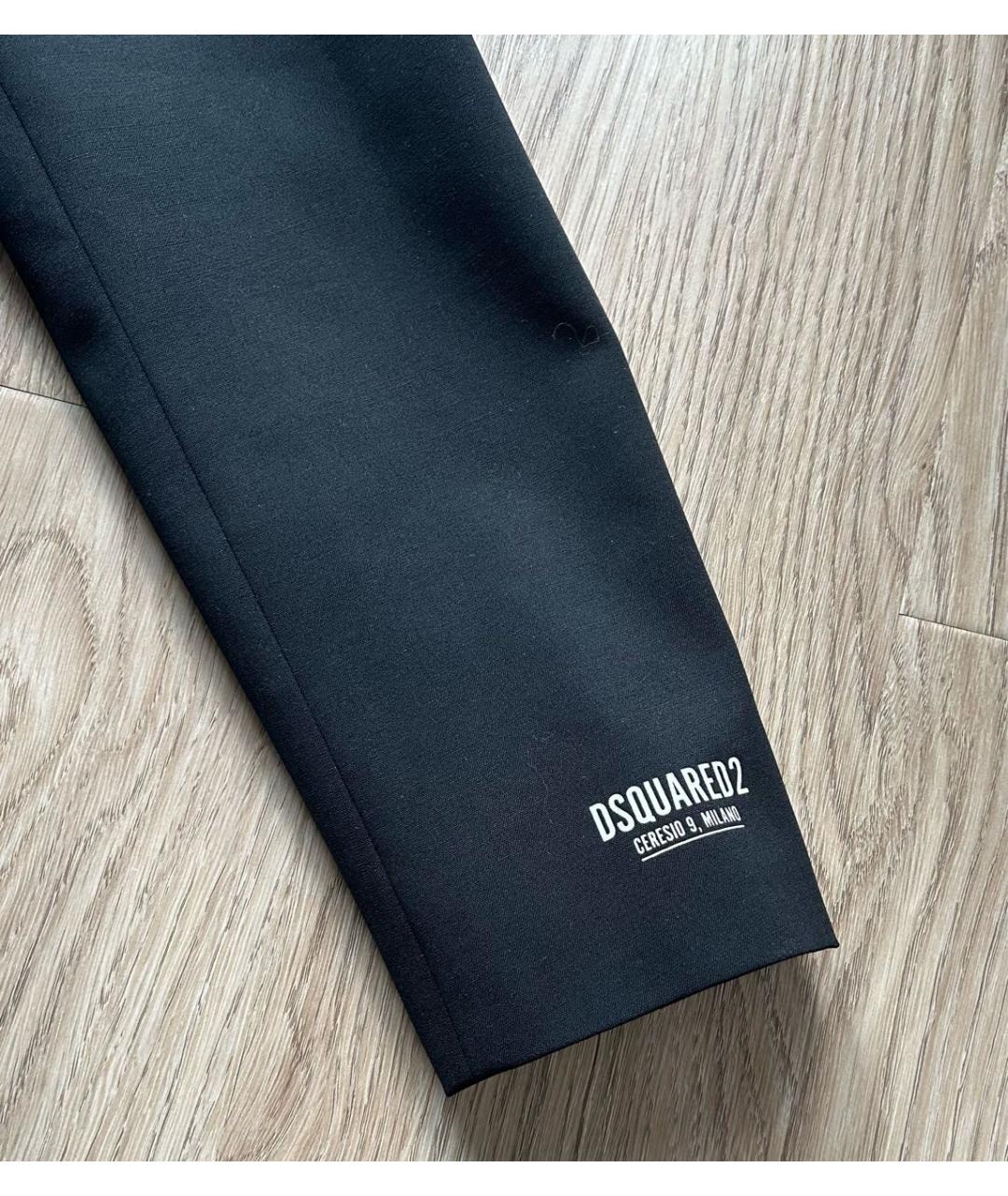 DSQUARED2 Черный шерстяной пиджак, фото 2