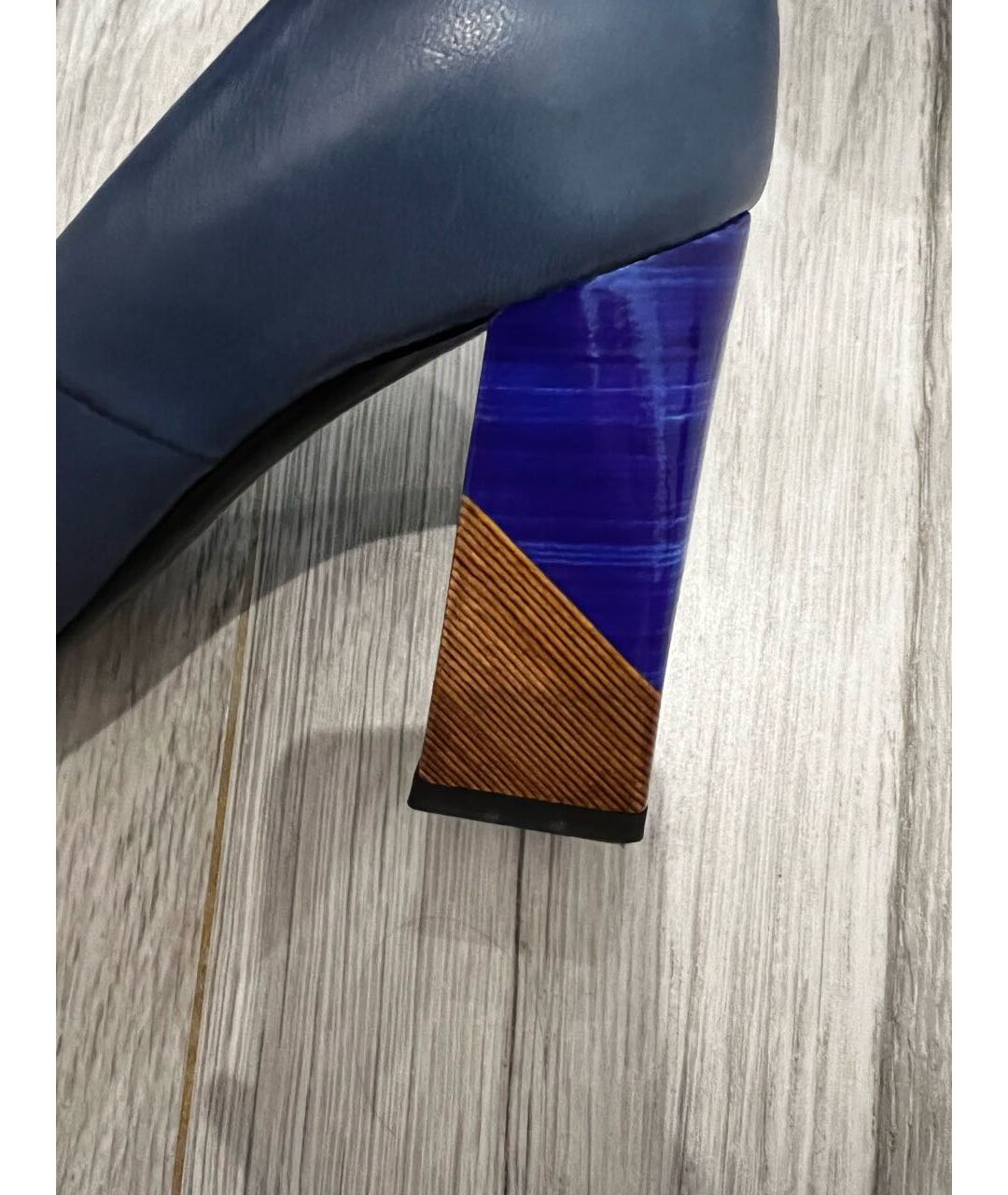 VITTORIO VIRGILI Синие кожаные туфли, фото 5