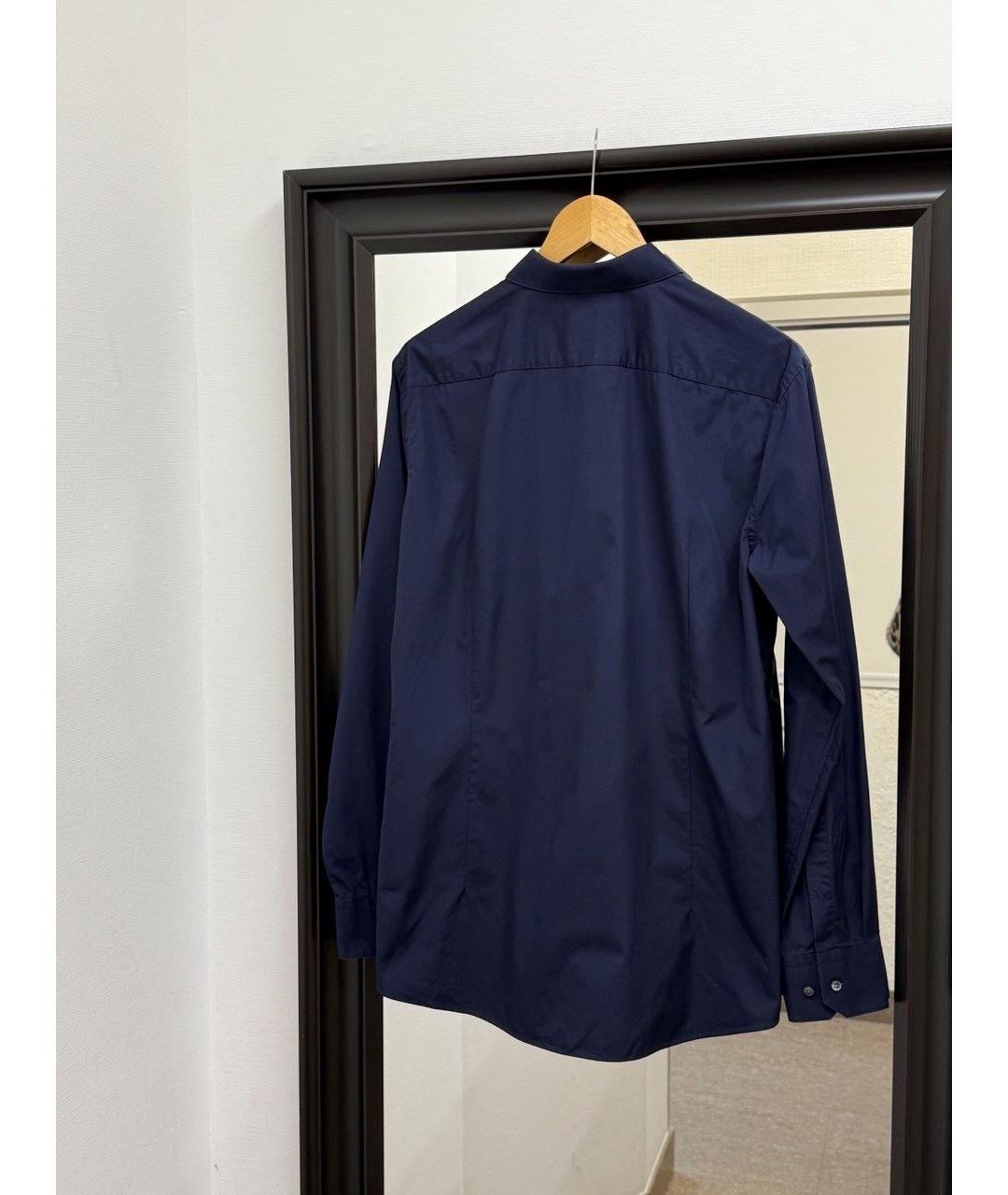 HUGO BOSS Синяя хлопковая классическая рубашка, фото 2