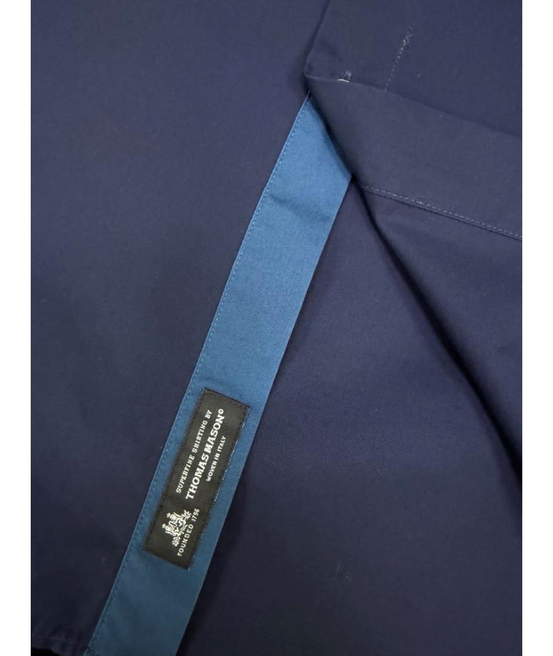 HUGO BOSS Синяя хлопковая классическая рубашка, фото 4