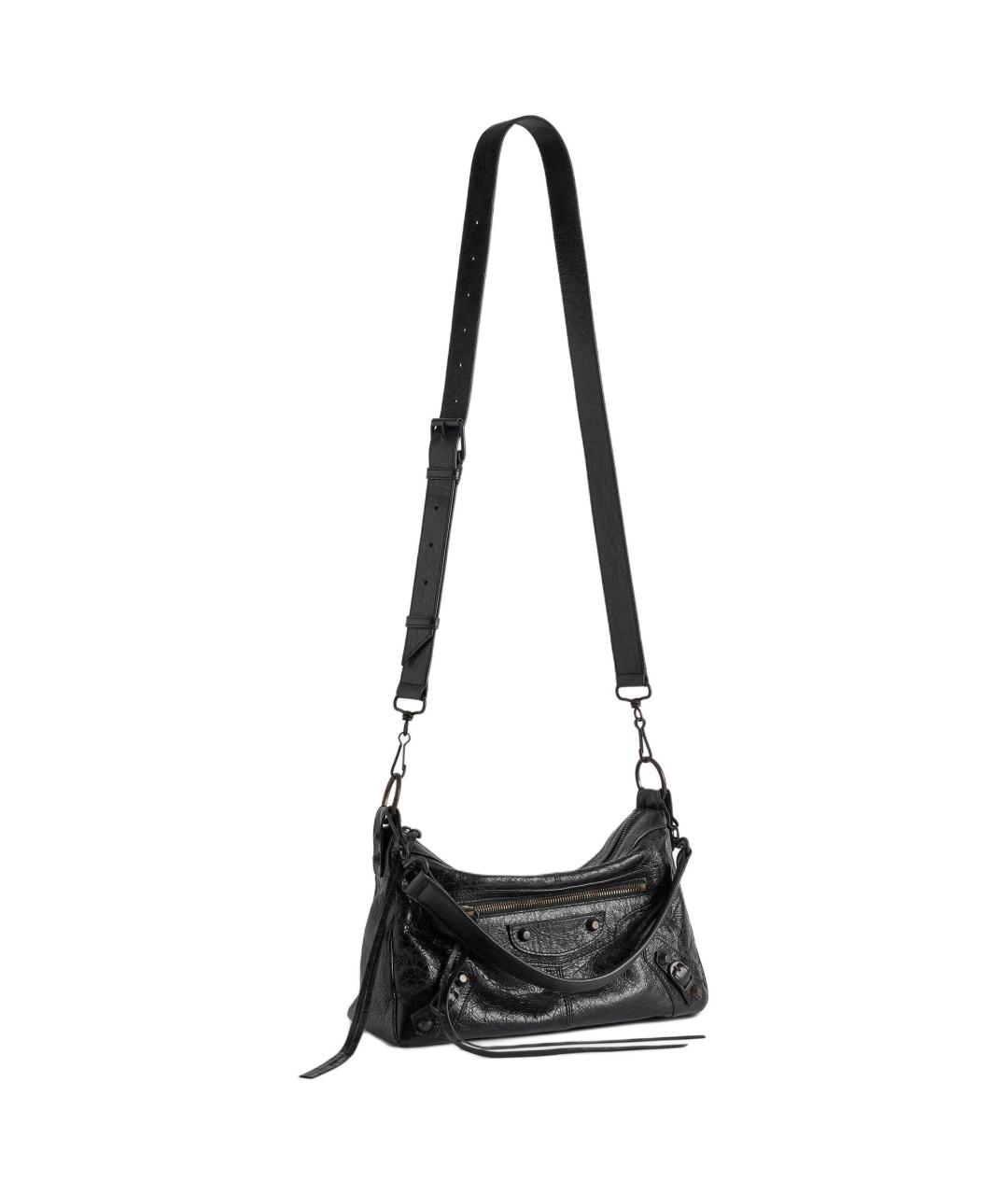 BALENCIAGA Черная кожаная сумка через плечо, фото 3