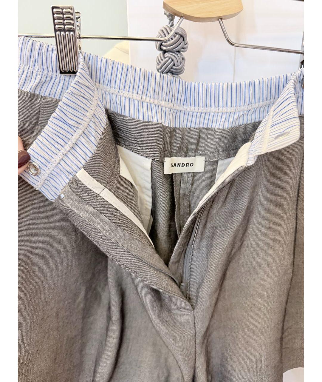 SANDRO Серые шерстяные шорты, фото 4
