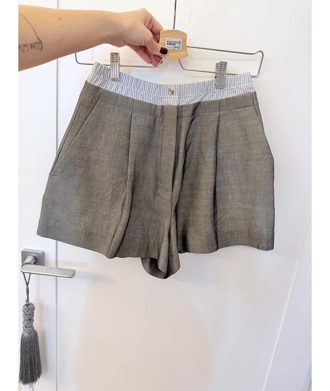 SANDRO Серые шерстяные шорты, фото 8