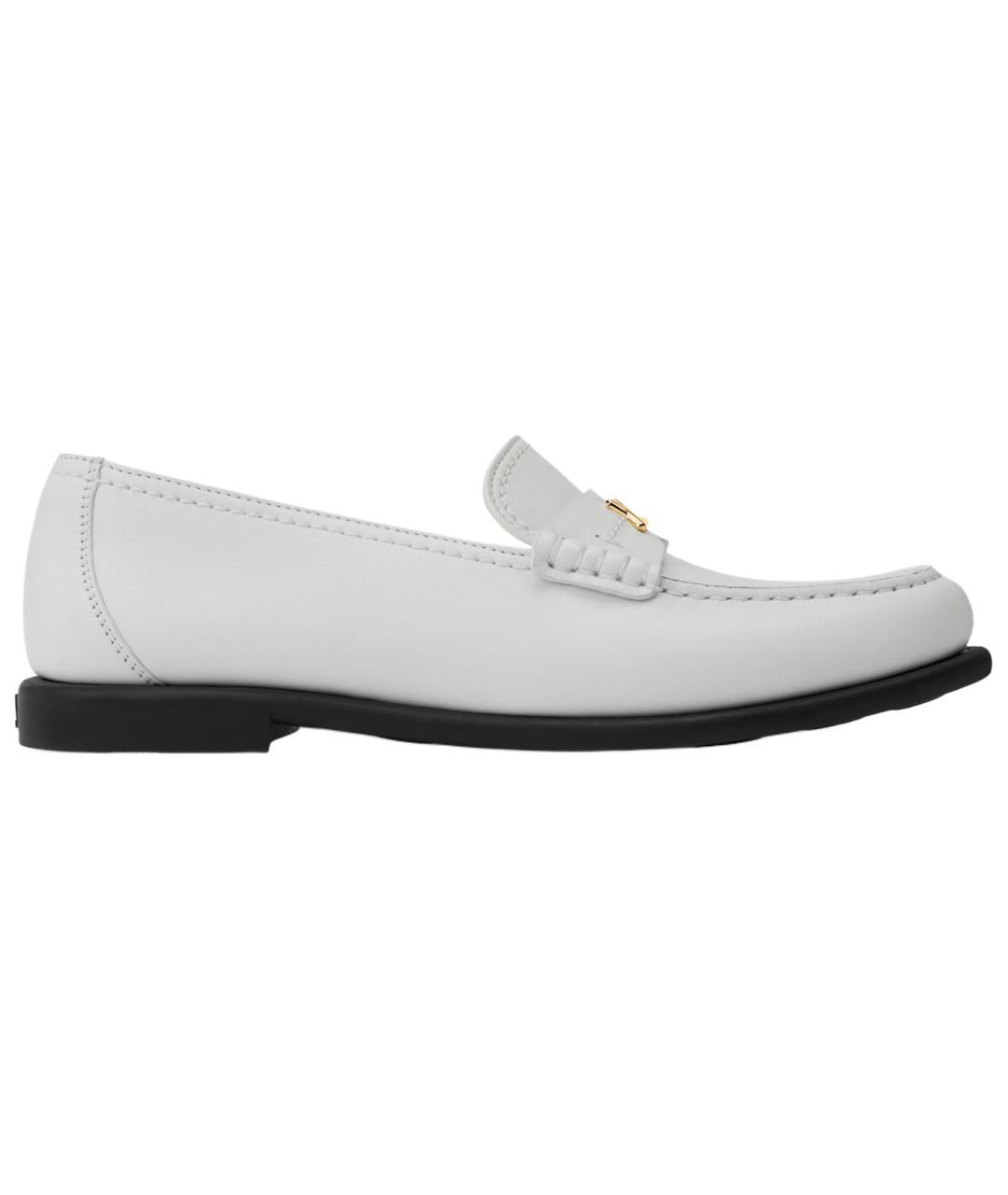 LOUIS VUITTON Белые кожаные лоферы, фото 1