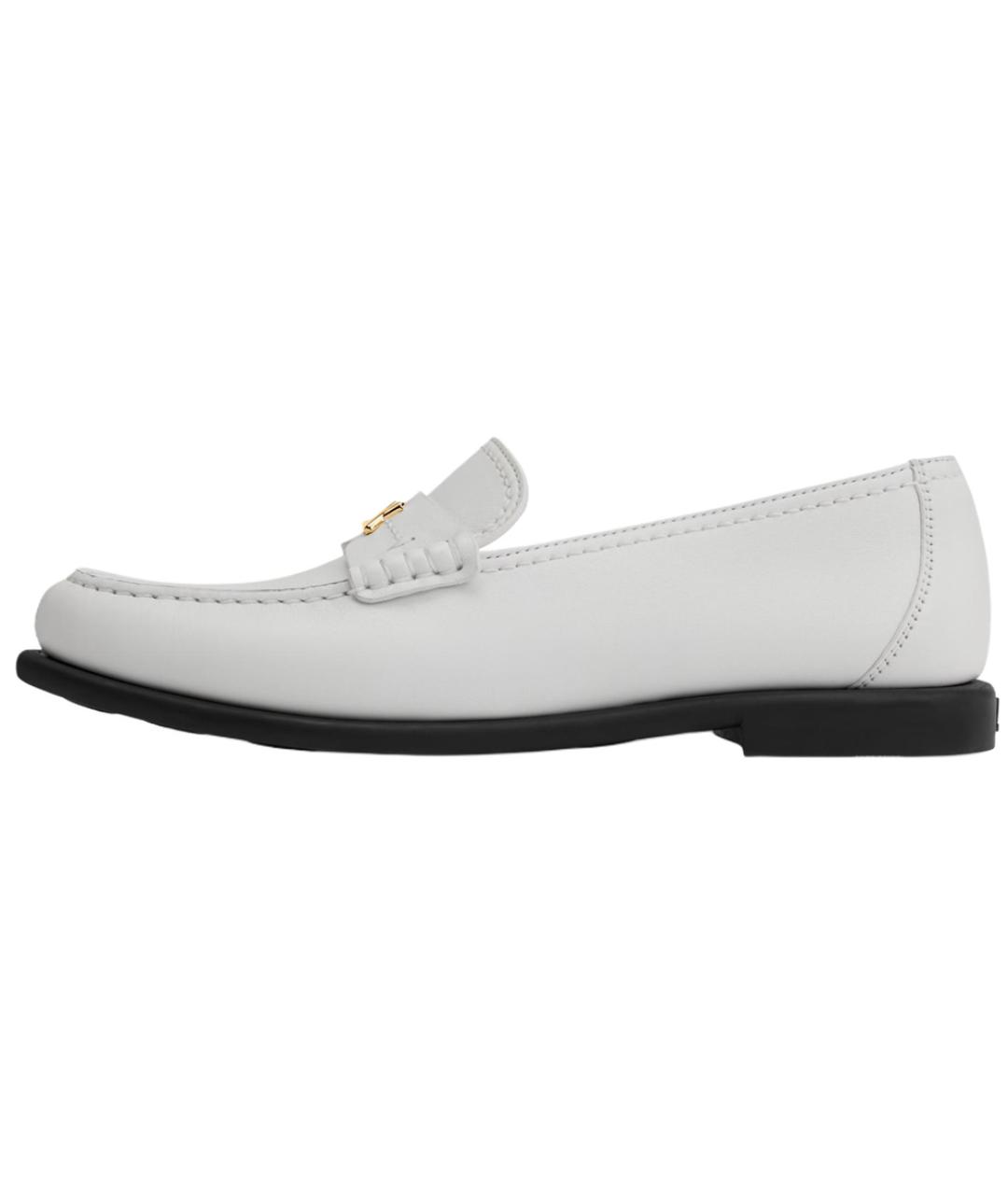LOUIS VUITTON Белые кожаные лоферы, фото 2
