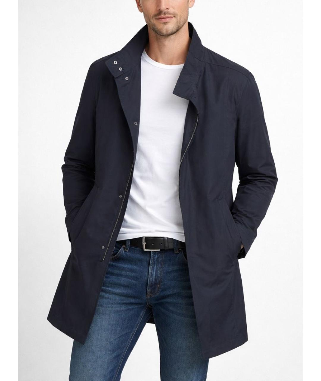 KARL LAGERFELD Синий полиэстеровый тренч / плащ, фото 7