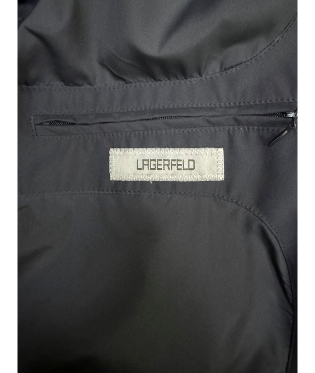 KARL LAGERFELD Синий полиэстеровый тренч / плащ, фото 4