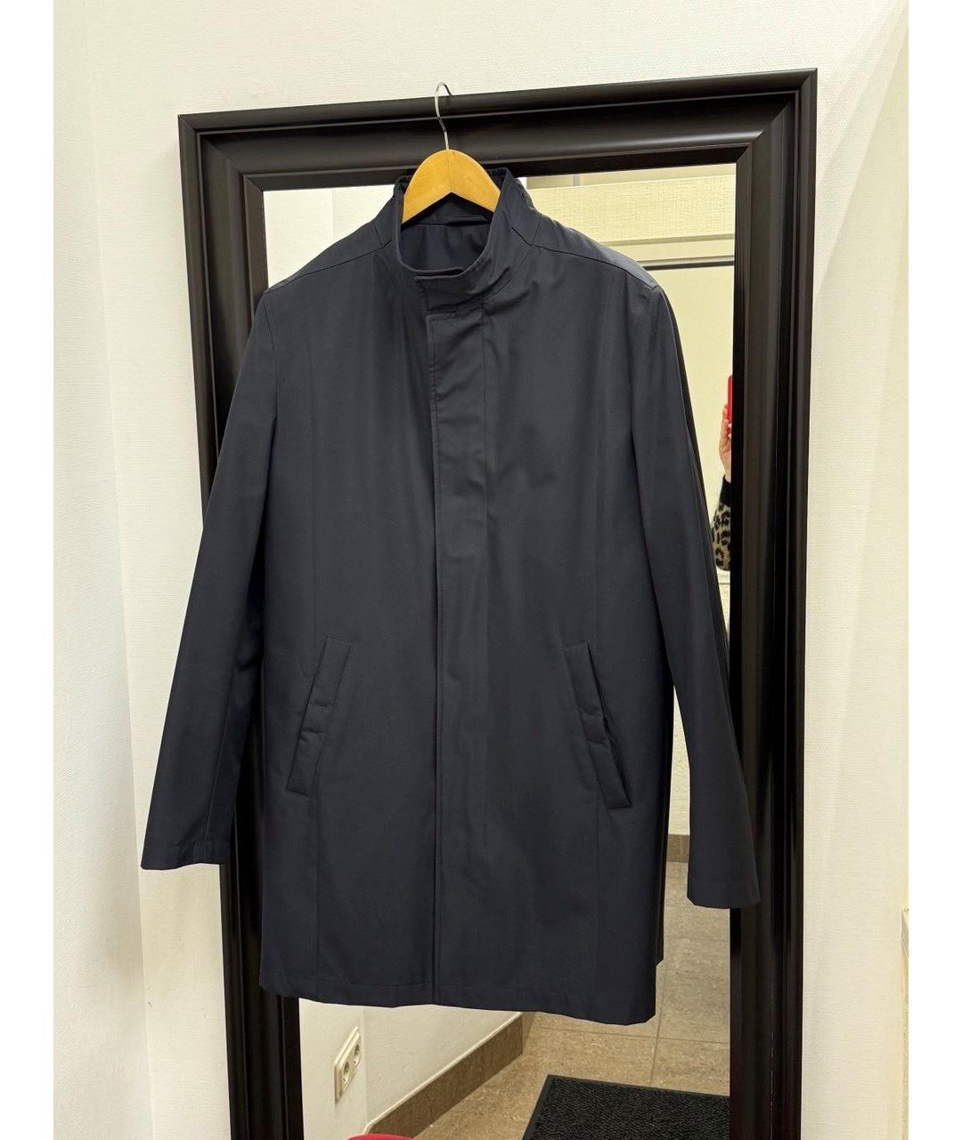 KARL LAGERFELD Синий полиэстеровый тренч / плащ, фото 8