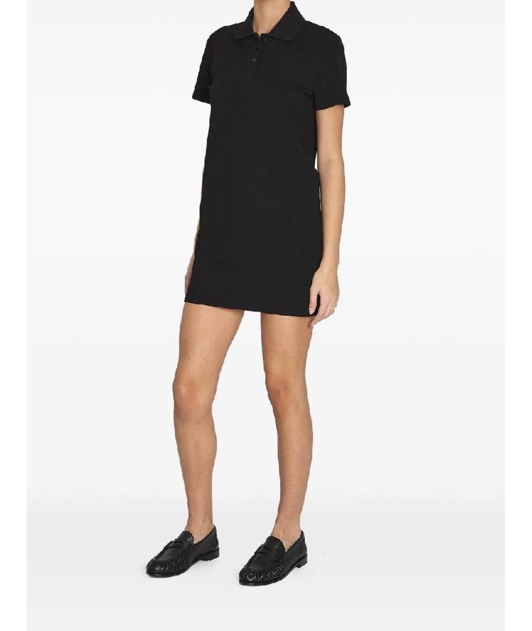 SAINT LAURENT Черное хлопковое повседневное платье, фото 3