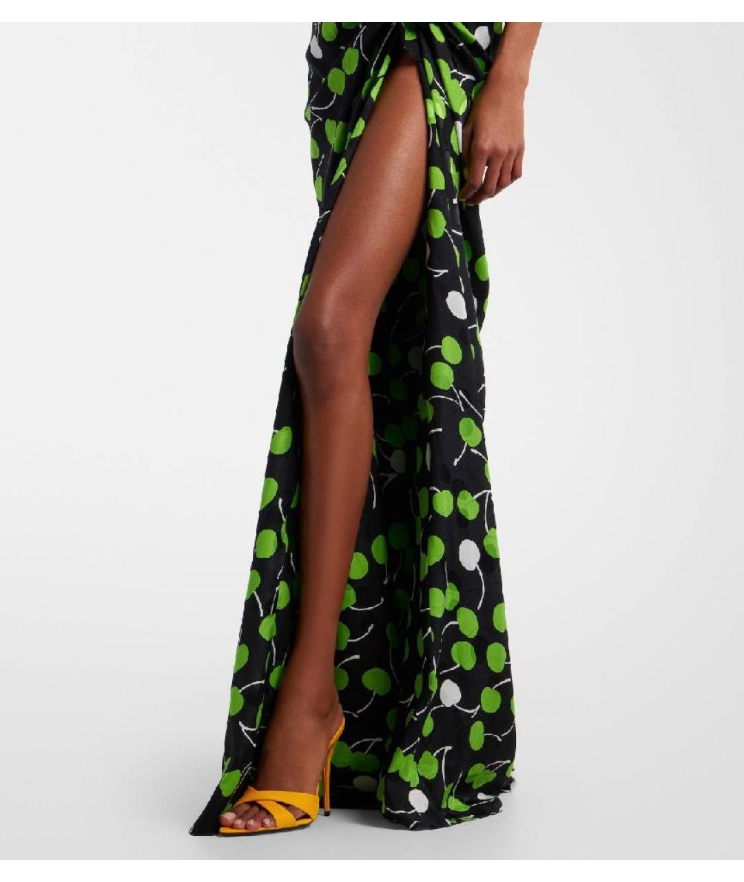 SAINT LAURENT Мульти шелковое вечернее платье, фото 4