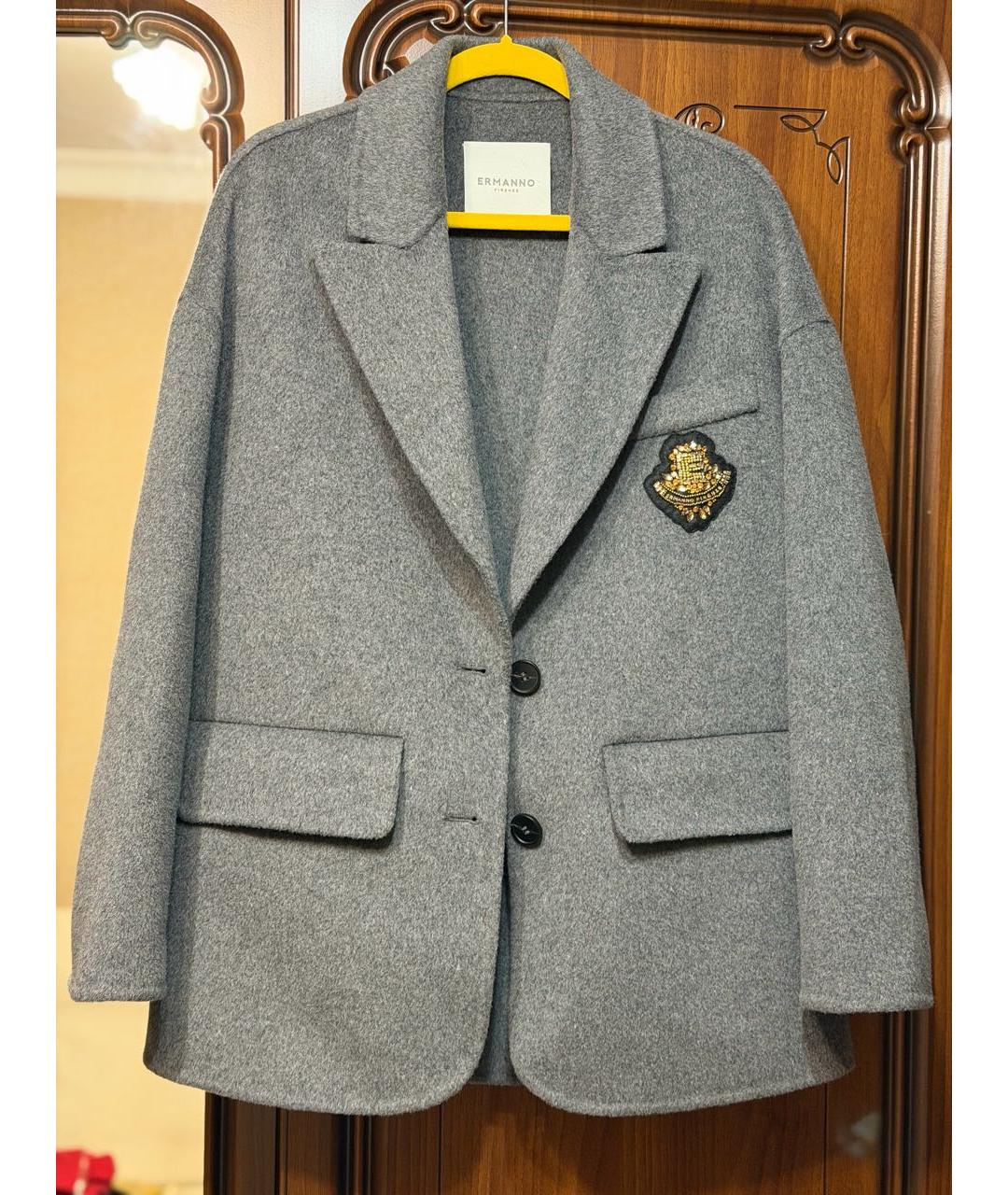 ERMANNO FIRENZE Серый жакет/пиджак, фото 9