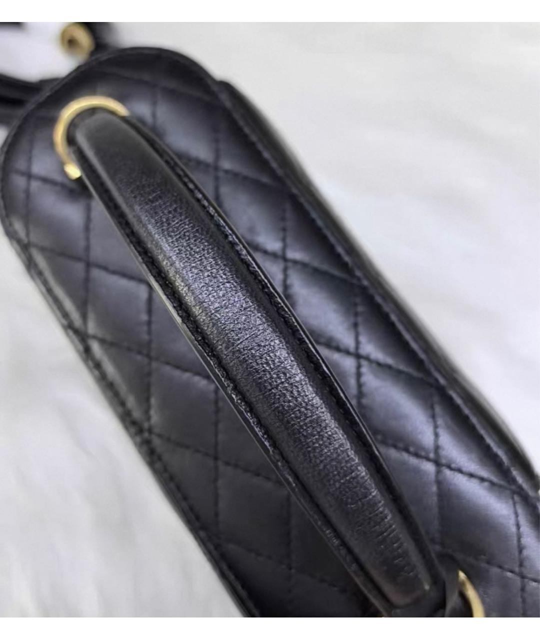 SAINT LAURENT Черная кожаная сумка с короткими ручками, фото 8