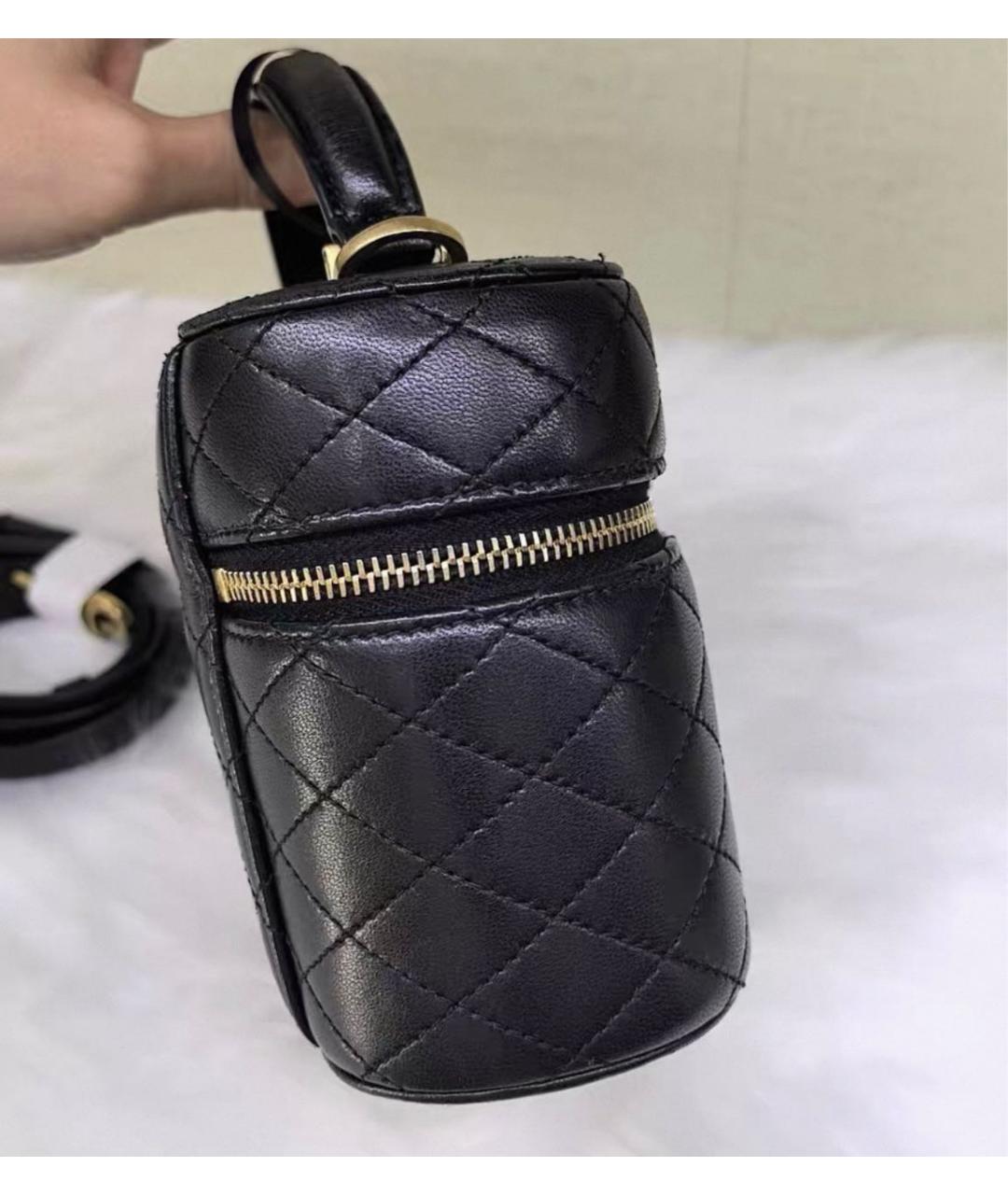 SAINT LAURENT Черная кожаная сумка с короткими ручками, фото 5