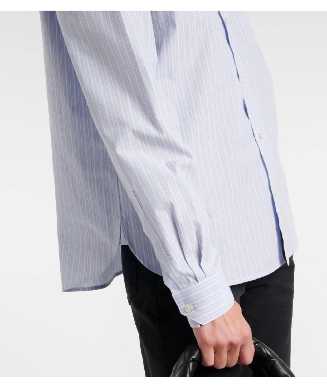 SAINT LAURENT Голубая хлопковая рубашка, фото 4