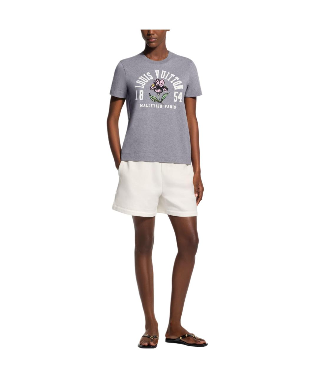 LOUIS VUITTON Серая футболка, фото 3