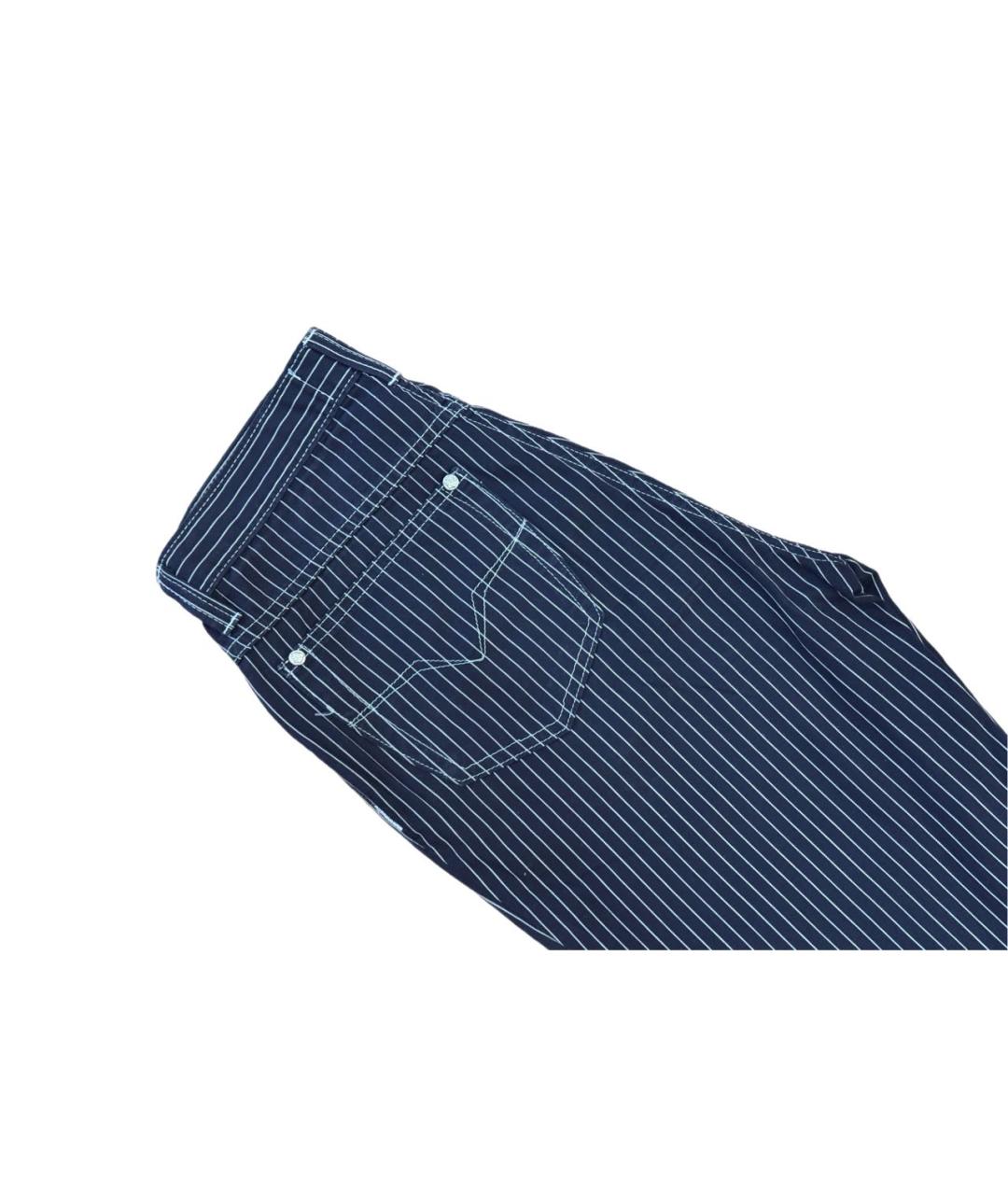 VERSACE Синие хлопковые прямые джинсы, фото 5