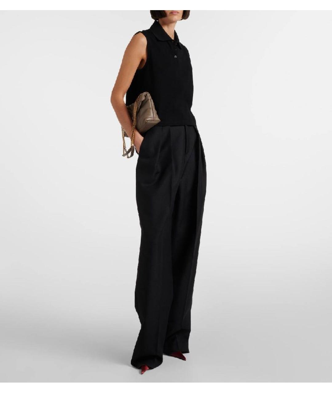 SAINT LAURENT Черная хлопковая майка, фото 4