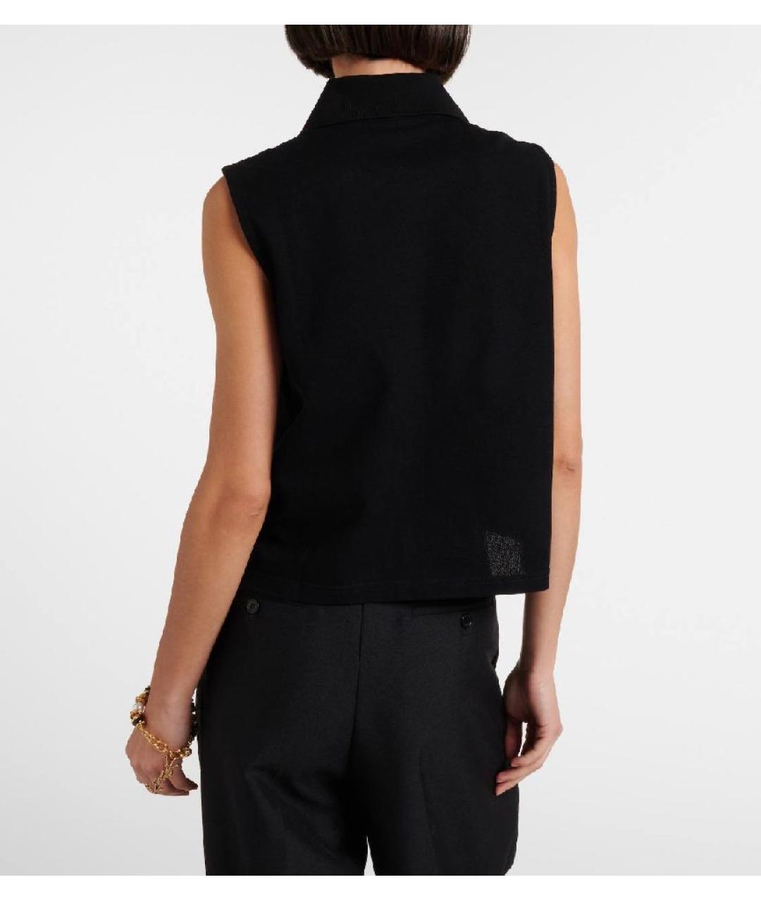 SAINT LAURENT Черная хлопковая майка, фото 3