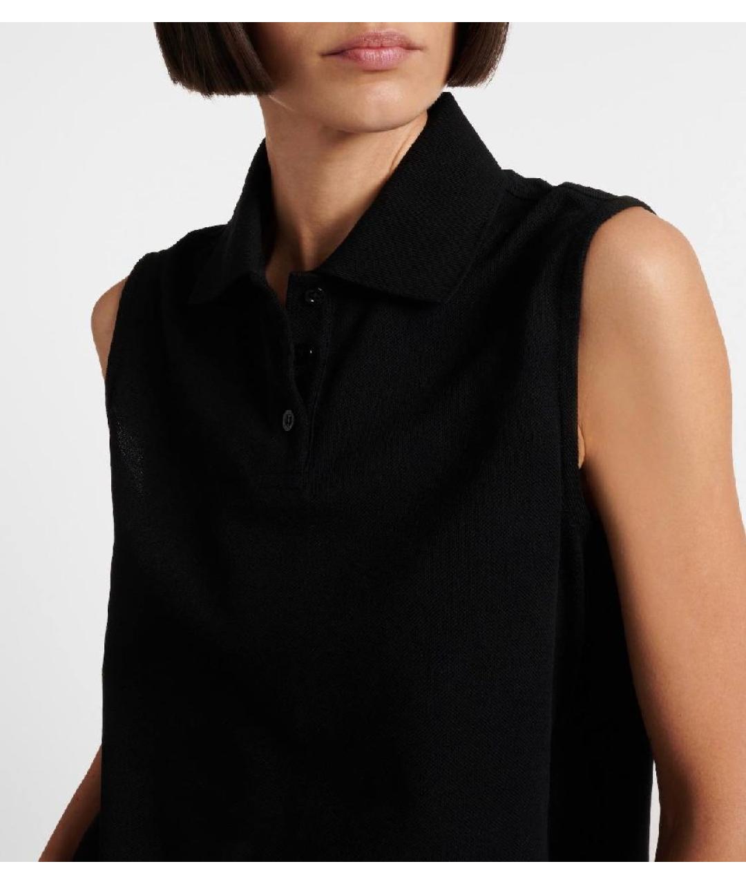 SAINT LAURENT Черная хлопковая майка, фото 2