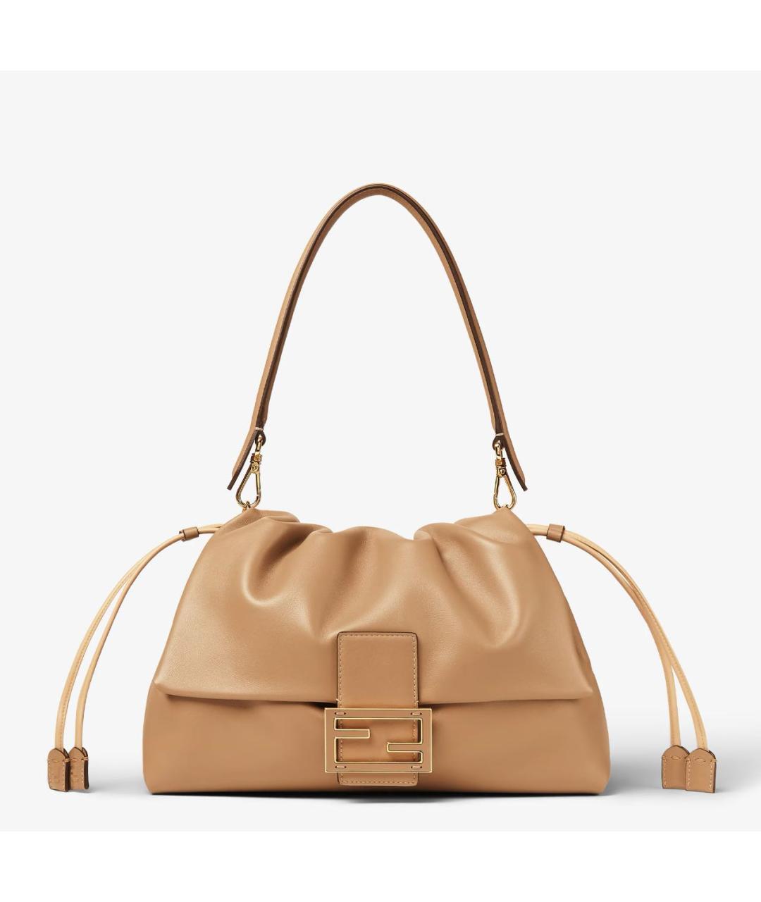 FENDI Коричневая кожаная сумка через плечо, фото 9