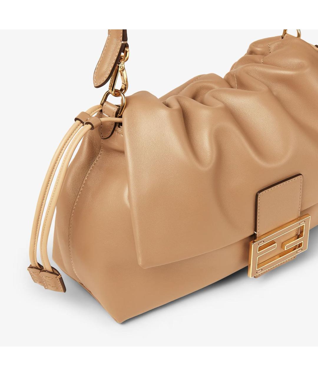 FENDI Коричневая кожаная сумка через плечо, фото 6