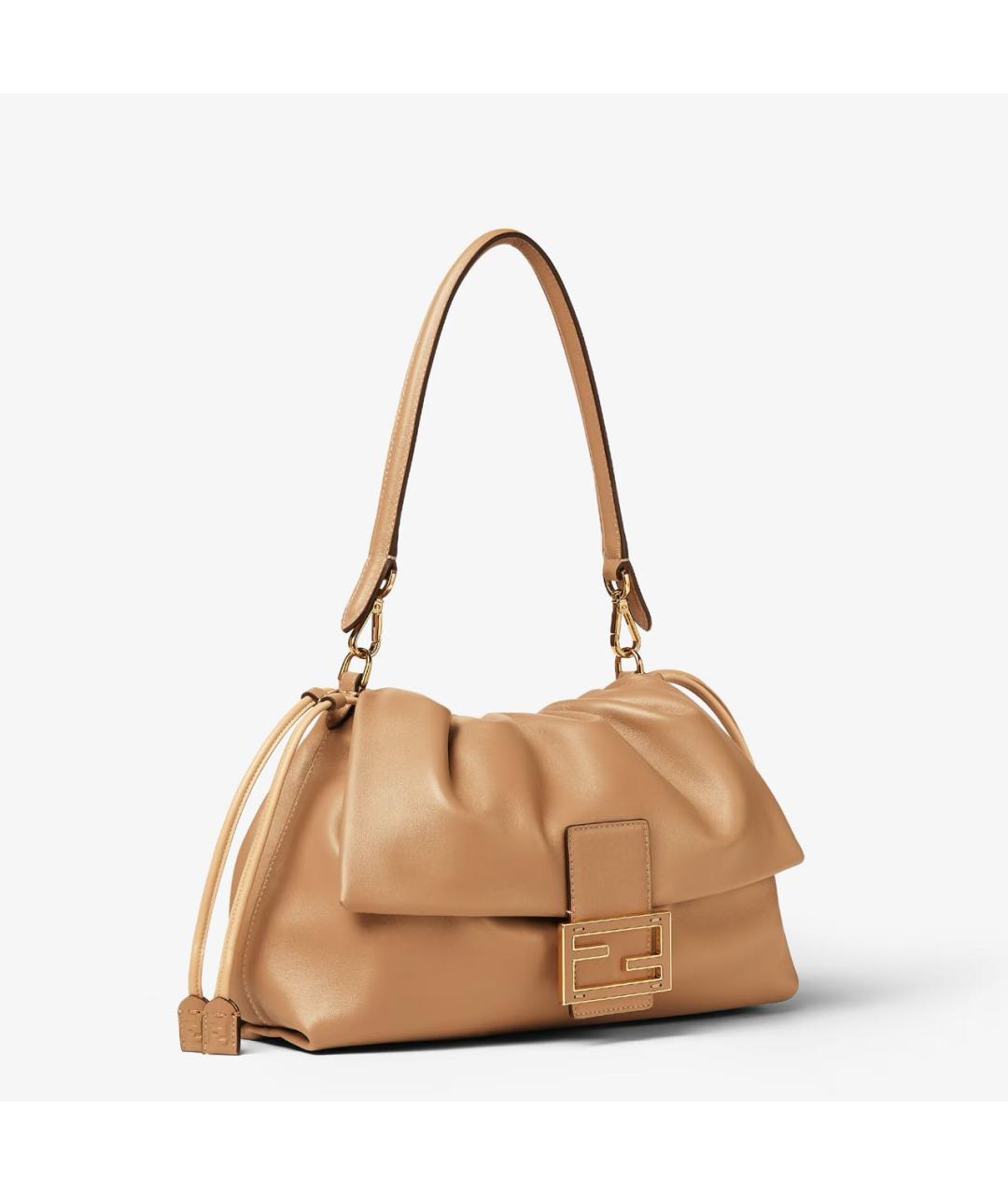 FENDI Коричневая кожаная сумка через плечо, фото 8