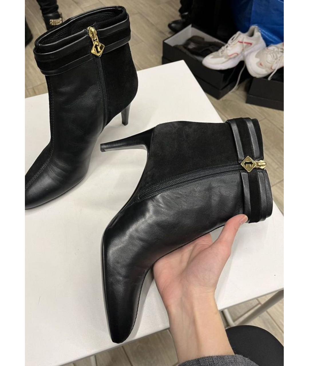TESTONI Черные кожаные ботильоны, фото 4