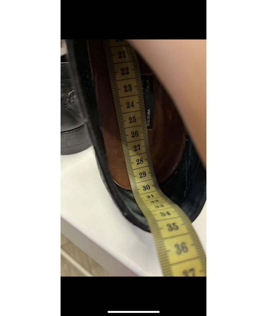 TESTONI Черные кожаные туфли, фото 8