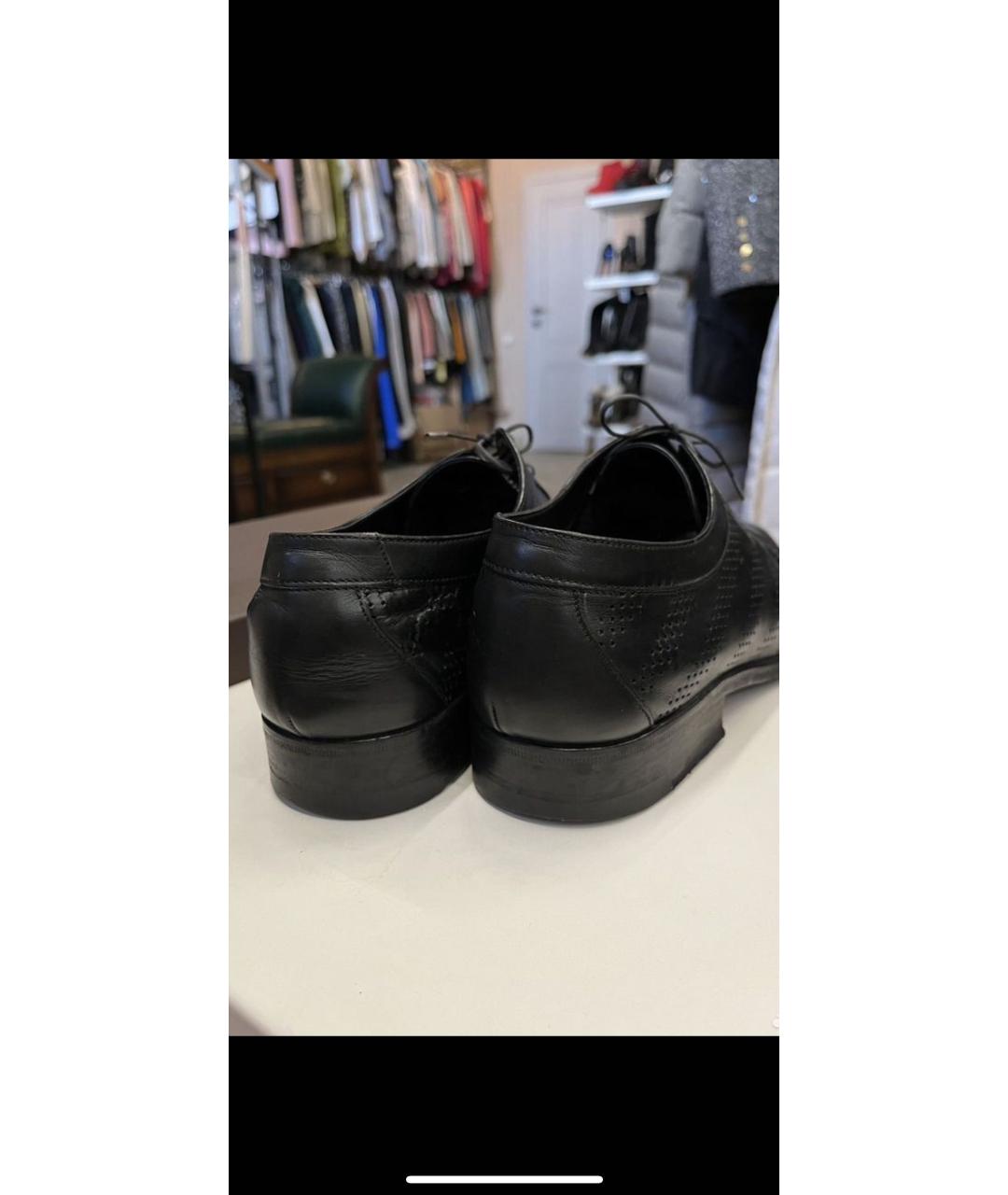 TESTONI Черные кожаные туфли, фото 7