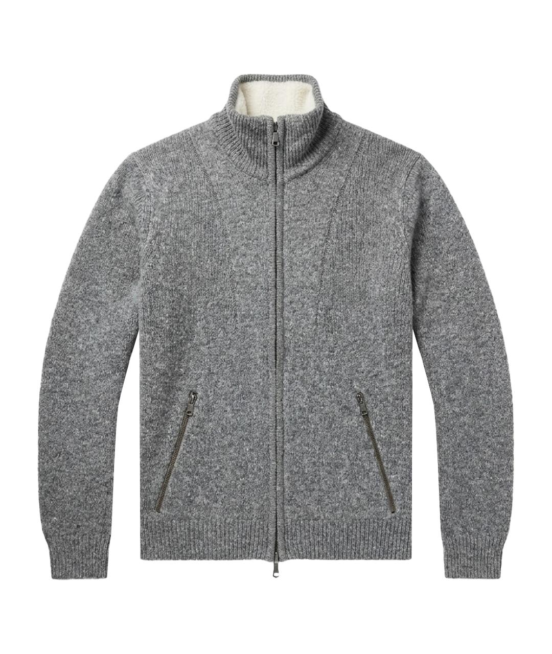 PRADA Серый шерстяной кардиган, фото 1