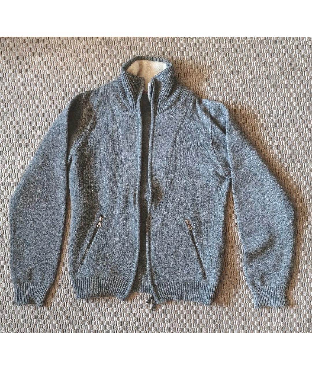 PRADA Серый шерстяной кардиган, фото 5