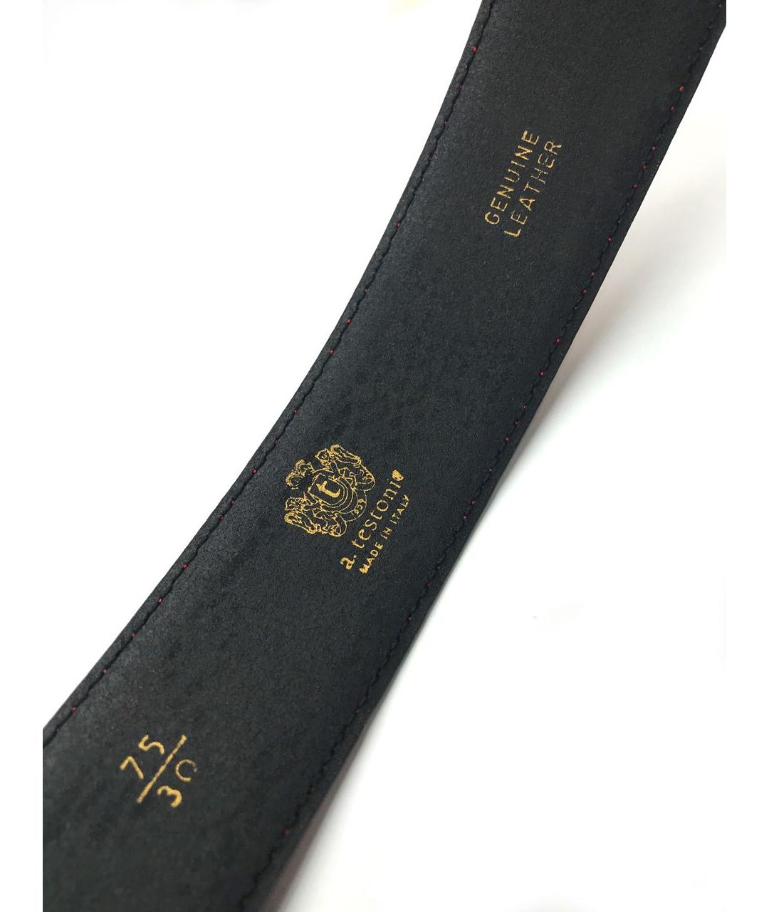 TESTONI Красный кожаный ремень, фото 4