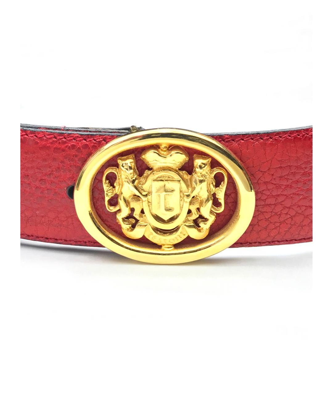 TESTONI Красный кожаный ремень, фото 3