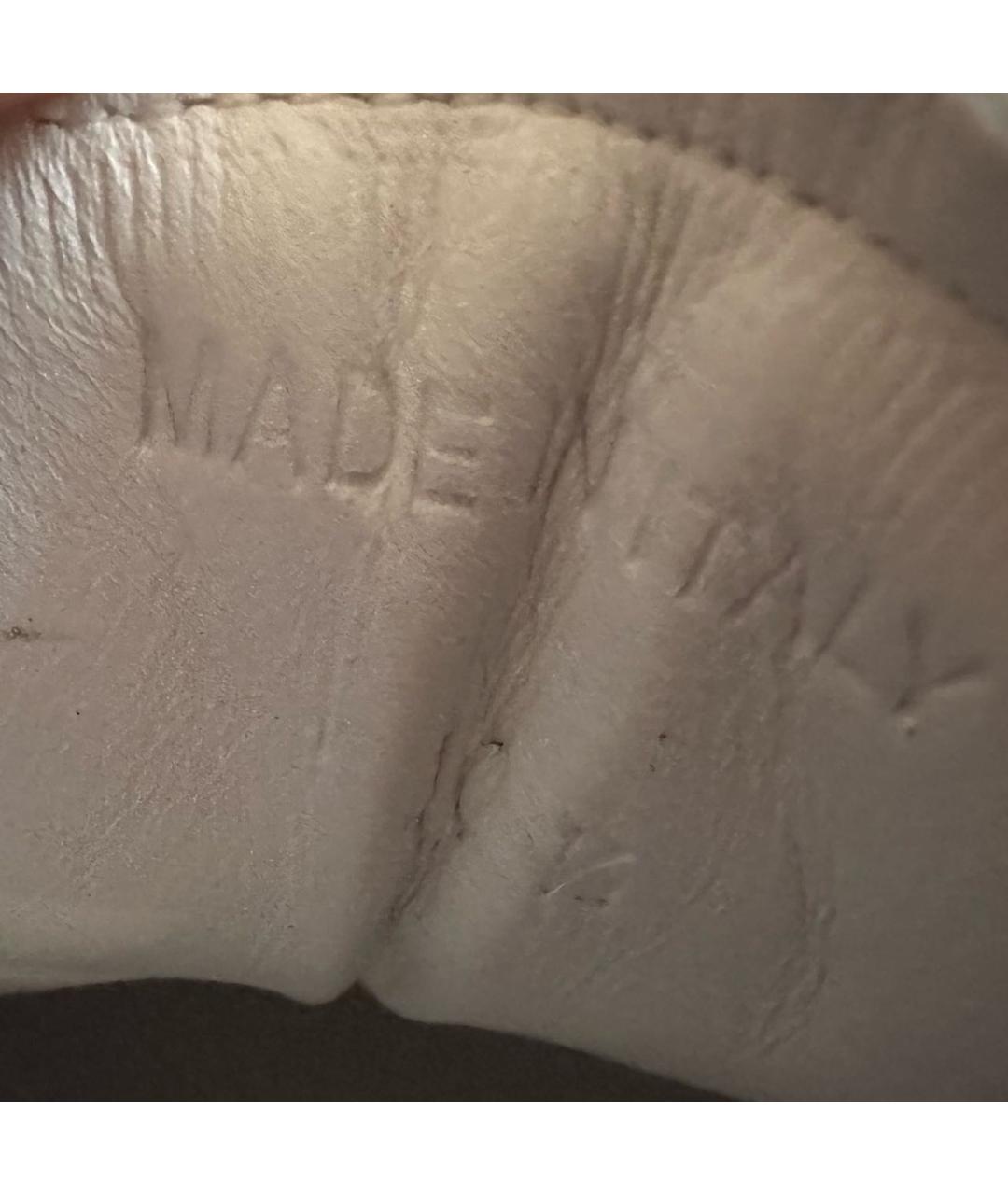 MM6 MAISON MARGIELA Серебряные кожаные низкие кроссовки / кеды, фото 8