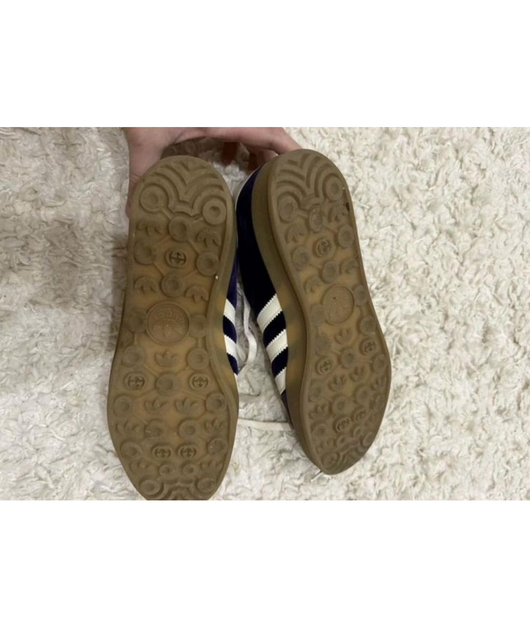 GUCCI Фиолетовые замшевые низкие кроссовки / кеды, фото 7