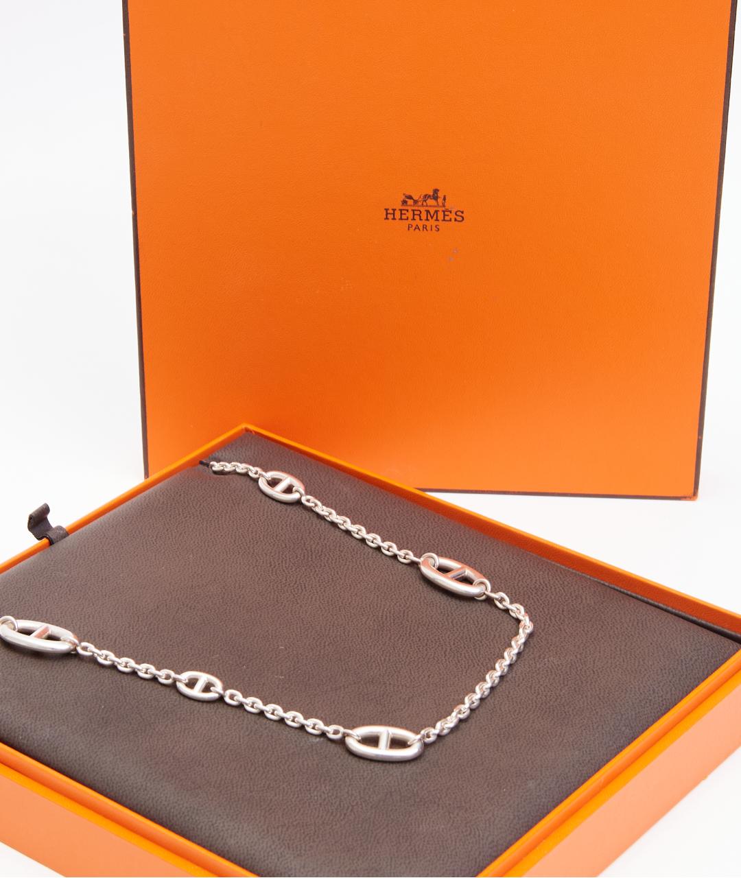 HERMES Серебряное серебряное колье, фото 6